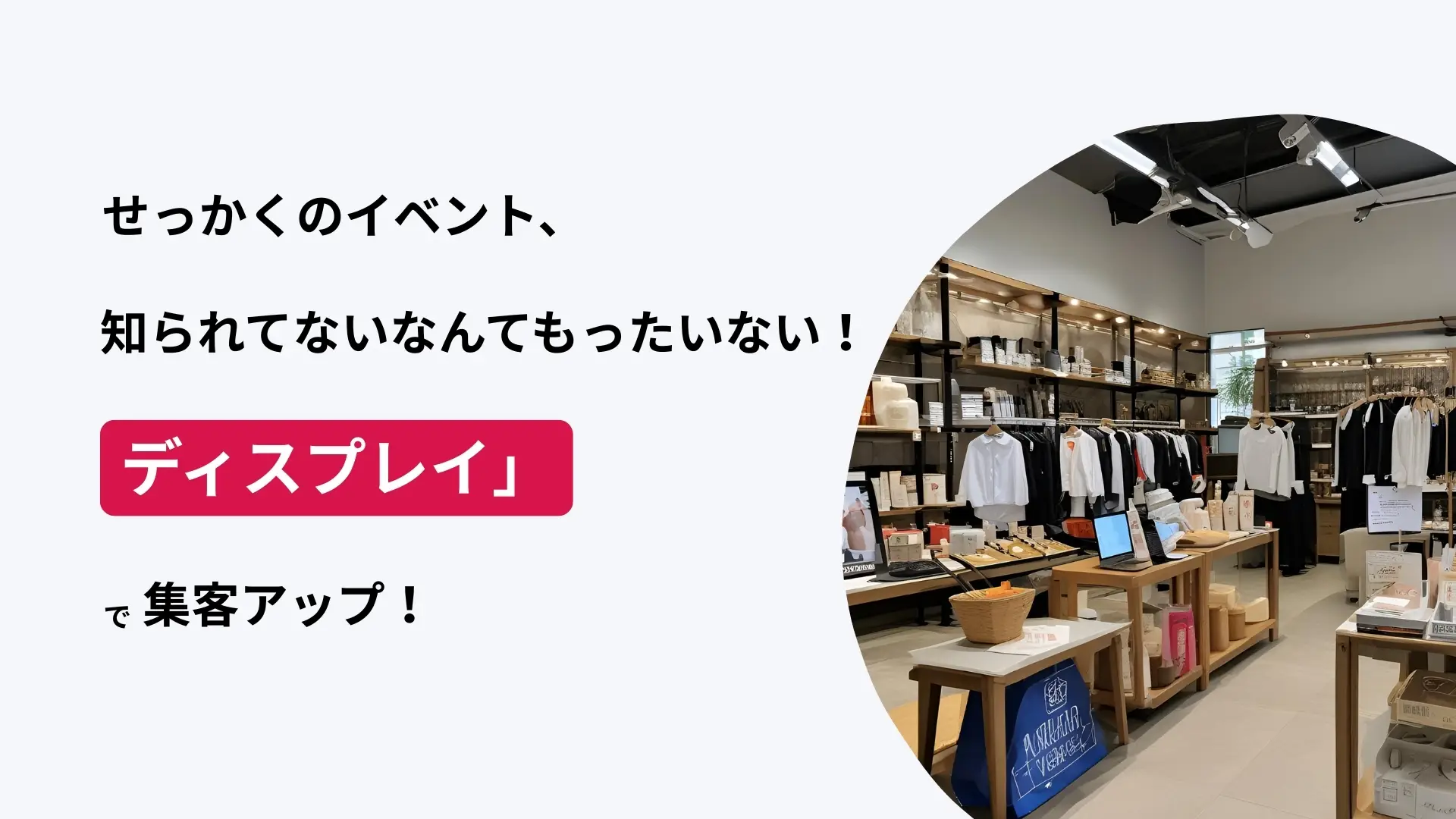 せっかくのイベント、知られてないなんてもったいない!目を引く「ディスプレイ」で集客アップ!
